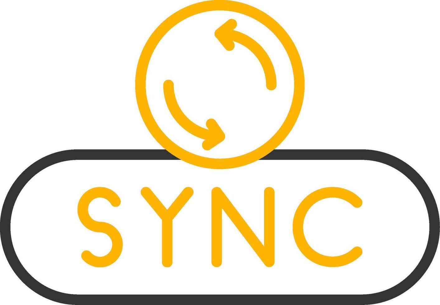 Sync Data Button Line Two Color vector