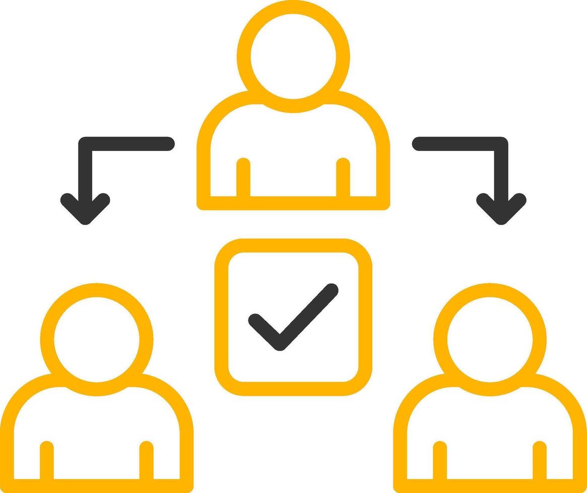 Event Delegation Handler Line Two Color vector