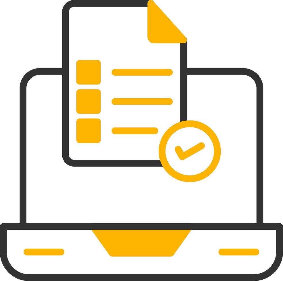 HTML Form Validation Icon Line Two Color vector