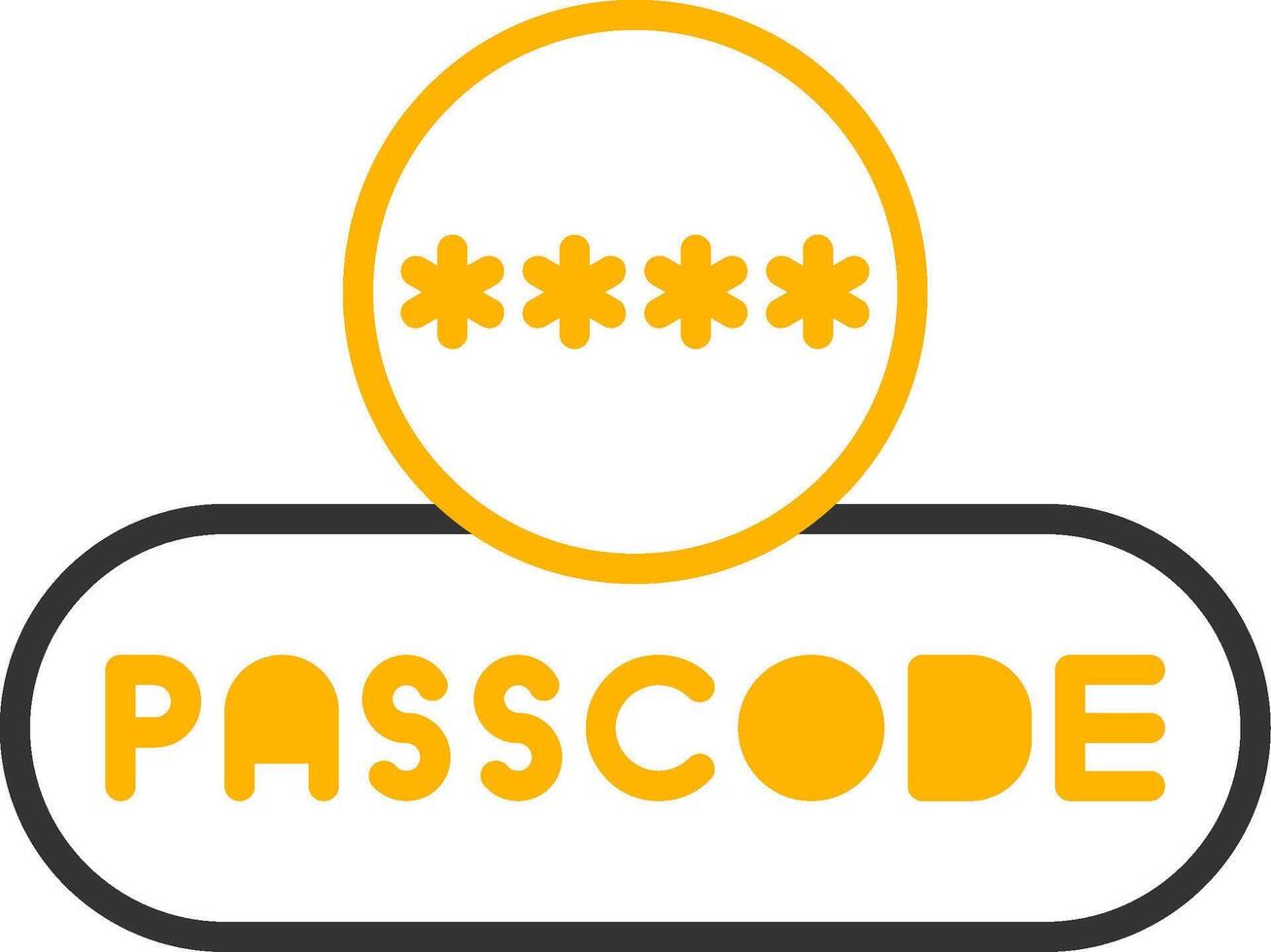 Enter Passcode Button Line Two Color vector