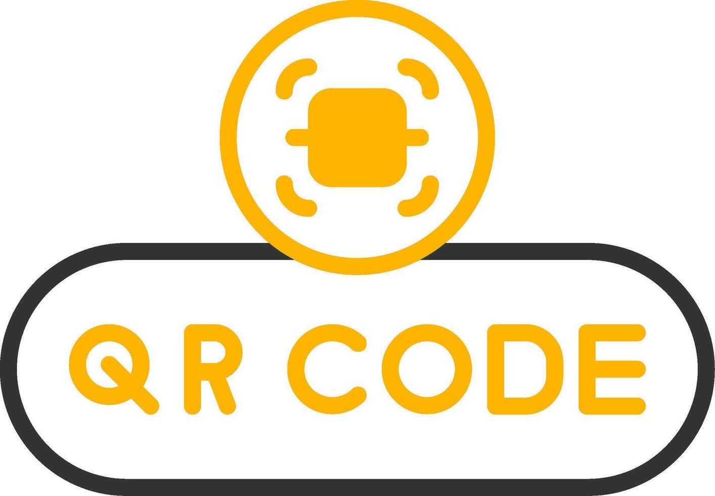 Scan QR Code Button Line Two Color vector
