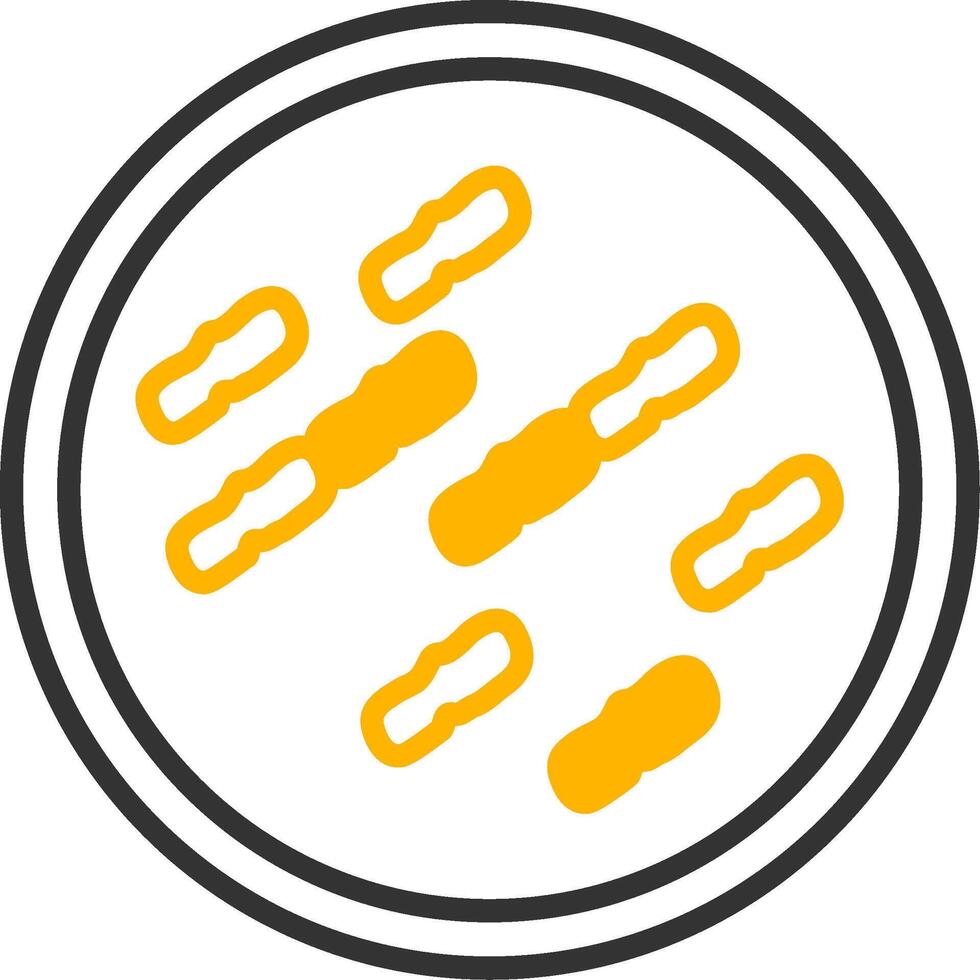 Leuconostoc mesenteroides Fermenting Lactic Bacterium Line Two Color vector
