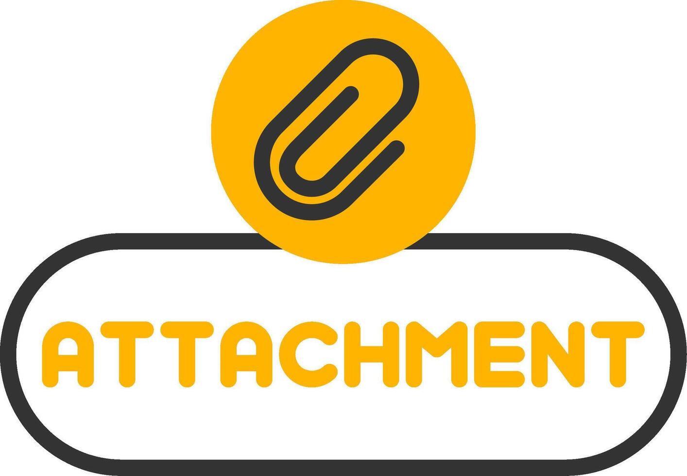 Add Attachment Button Line Two Color vector