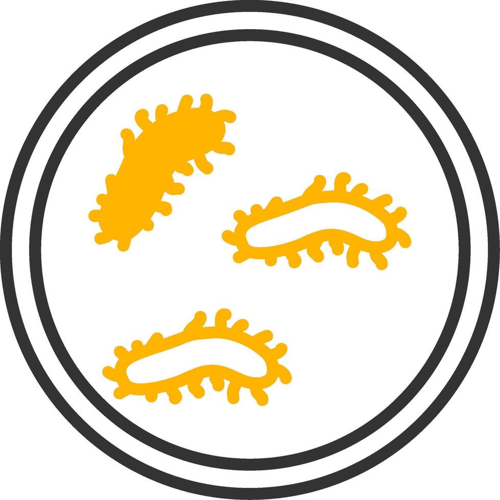Haemophilus parainfluenzae Respiratory Tract Bacteria Line Two Color vector