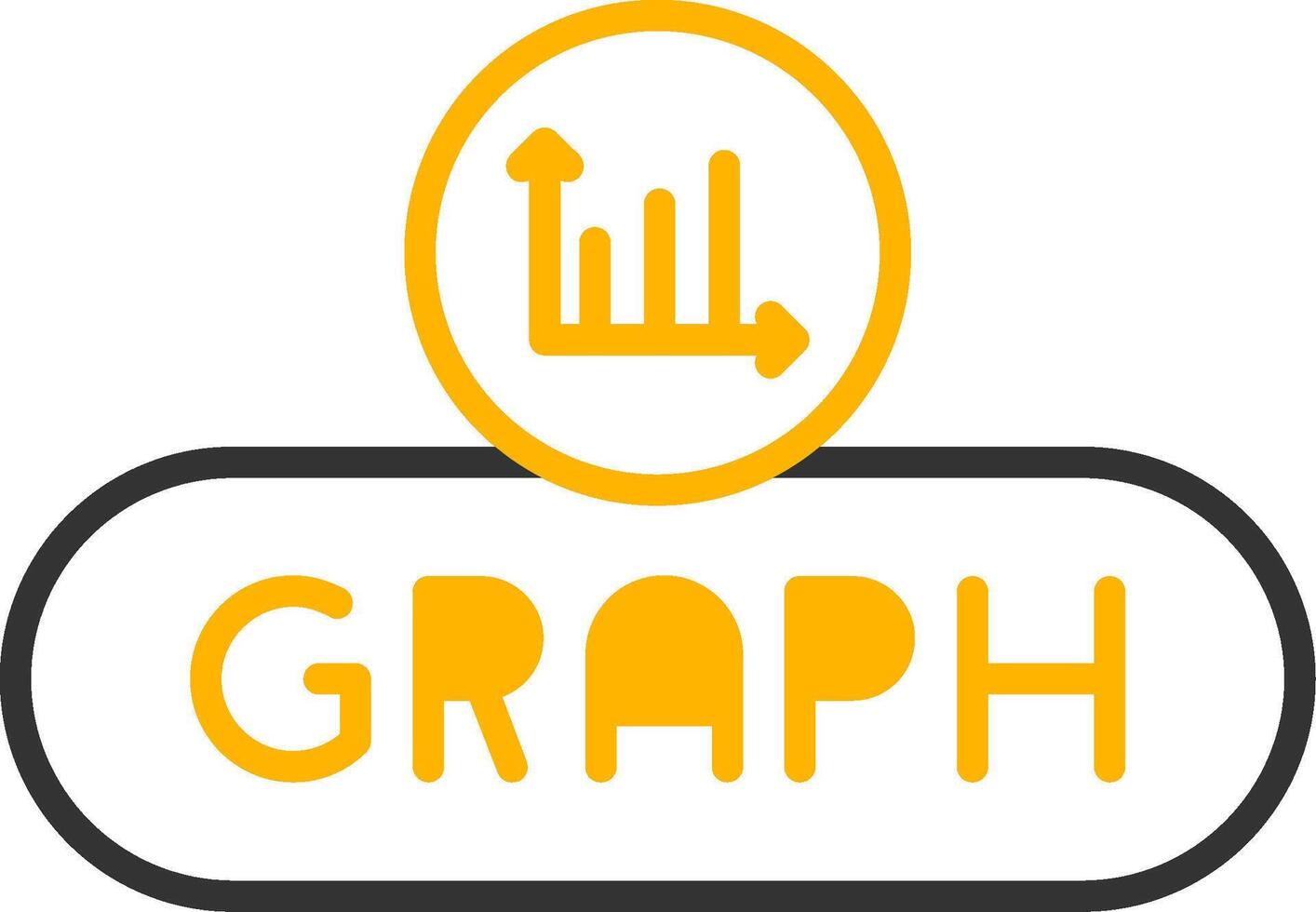 Generate Graph Button Line Two Color vector