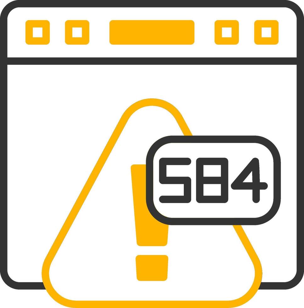 Error 584 Authentication Cookie Invalid Line Two Color vector