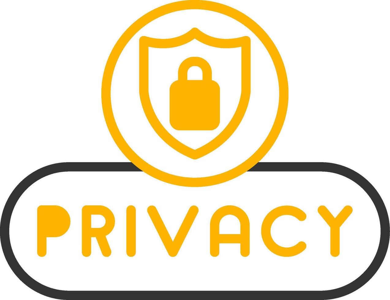 View Privacy Button Line Two Color vector