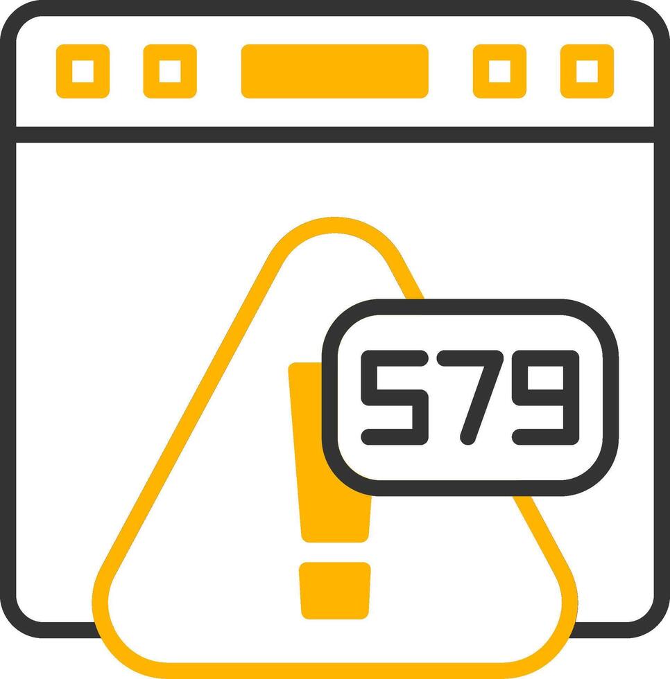 Error 579 Invalid Environment Access Line Two Color vector