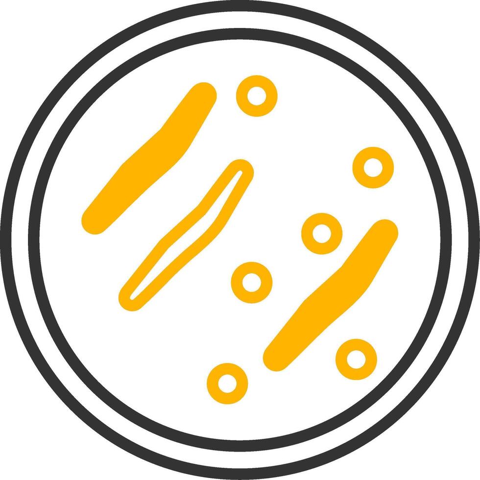 Oenococcus oeni Wine Fermentation Bacterium Line Two Color vector