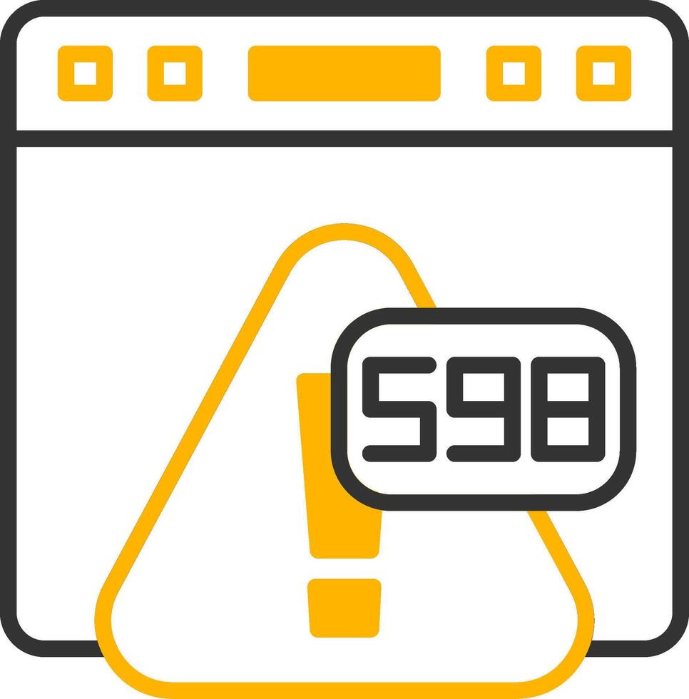 Error 598 Dependency Update Failure Line Two Color vector