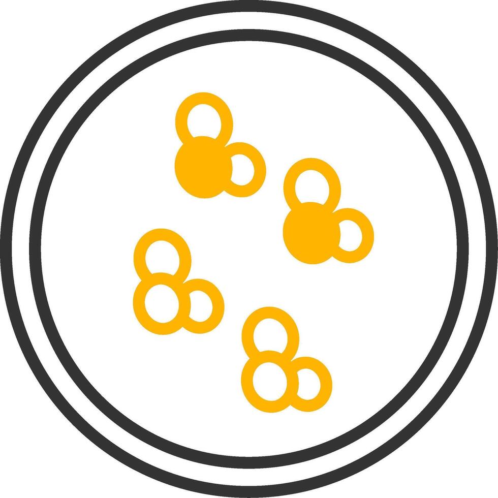 Veillonella parvula Lactate Fermenter Bacteria Line Two Color vector