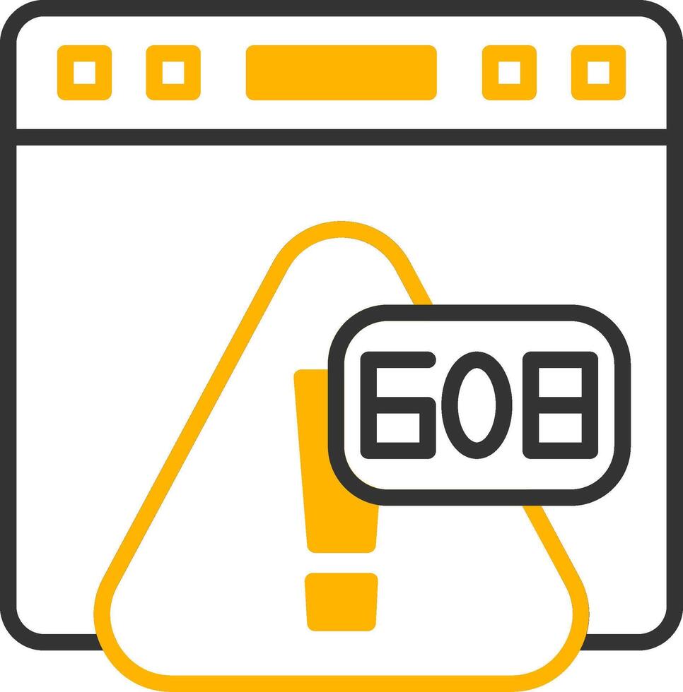 Error 608 Data PipeGlyph Error Line Two Color vector