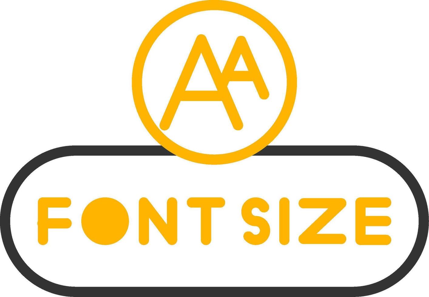 Adjust Font Size Button Line Two Color vector