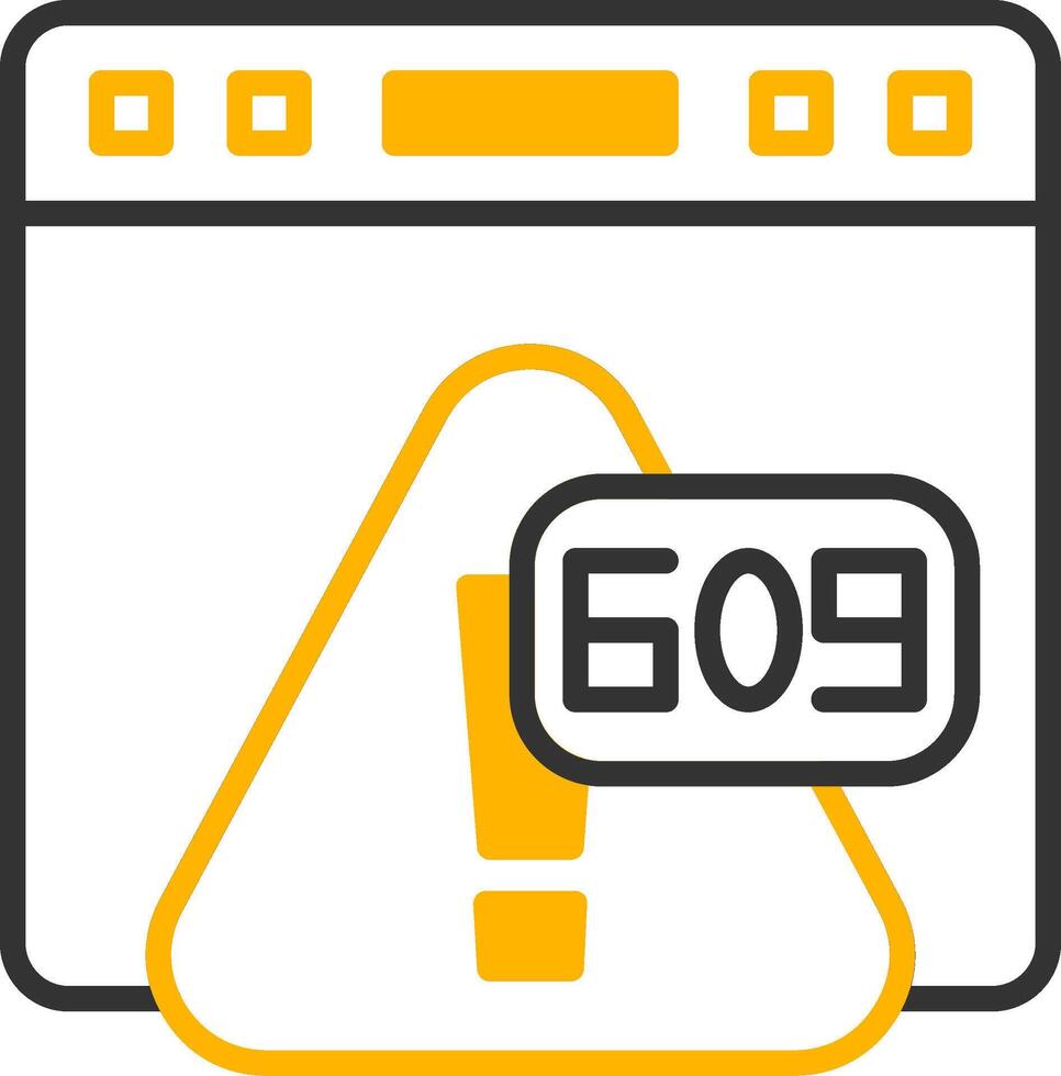 Error 609 Backup Not Found Line Two Color vector