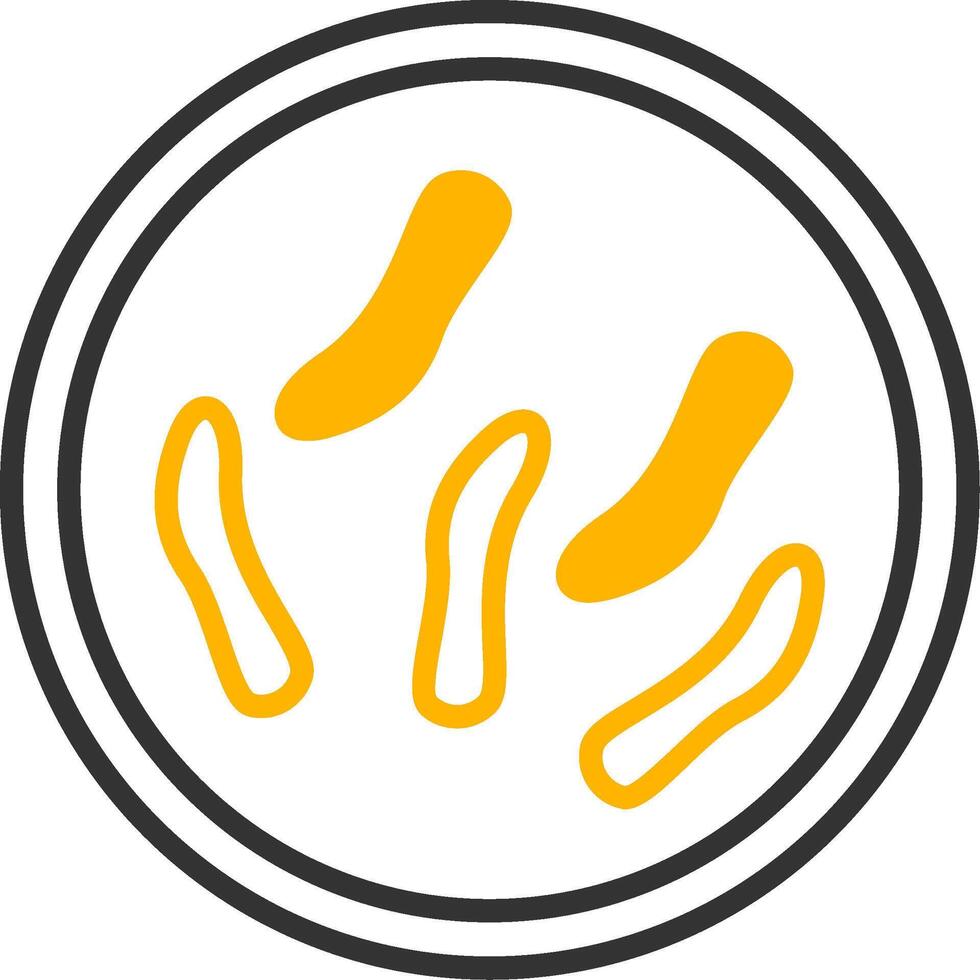 Bifidobacterium adolescentis Adolescent Gut Flora Line Two Color vector