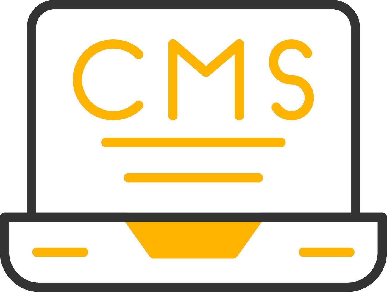 Headless CMS Backend Icon Line Two Color vector