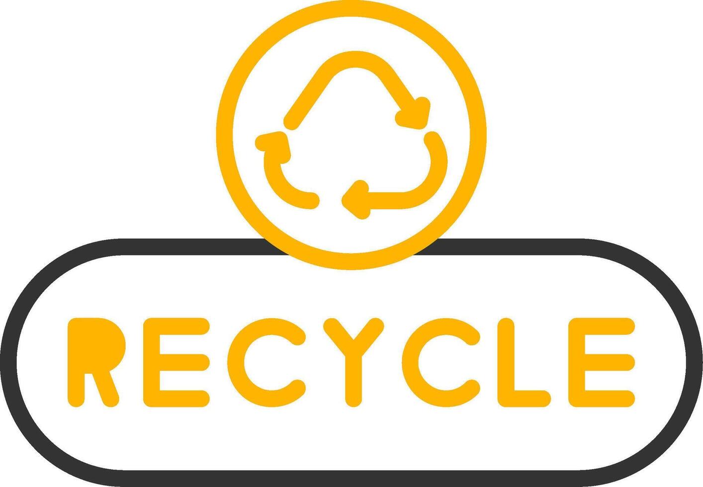 Recycle File Button Line Two Color vector