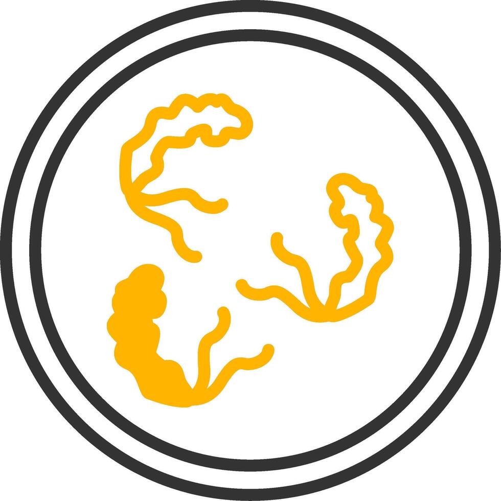Mobiluncus curtisii Vaginal Flora Microbe Line Two Color vector