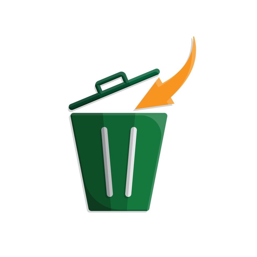 trash icon. throw away trash. recycling symbol. sustainability. reuse web icon, eco-friendly, used goods, green energy, sampah vector