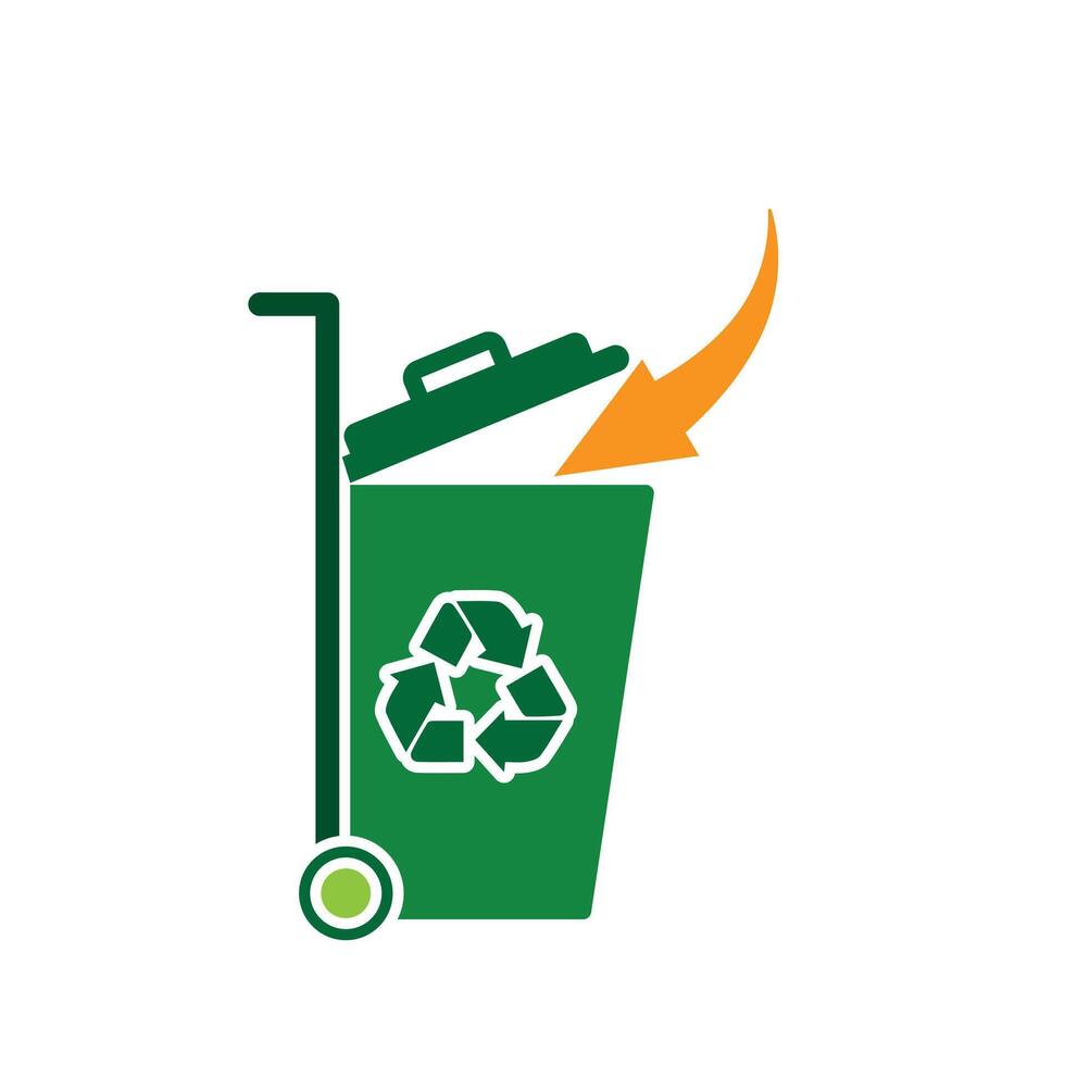 trash icon. throw away trash. recycling symbol. sustainability. reuse web icon, eco-friendly, used energy vector