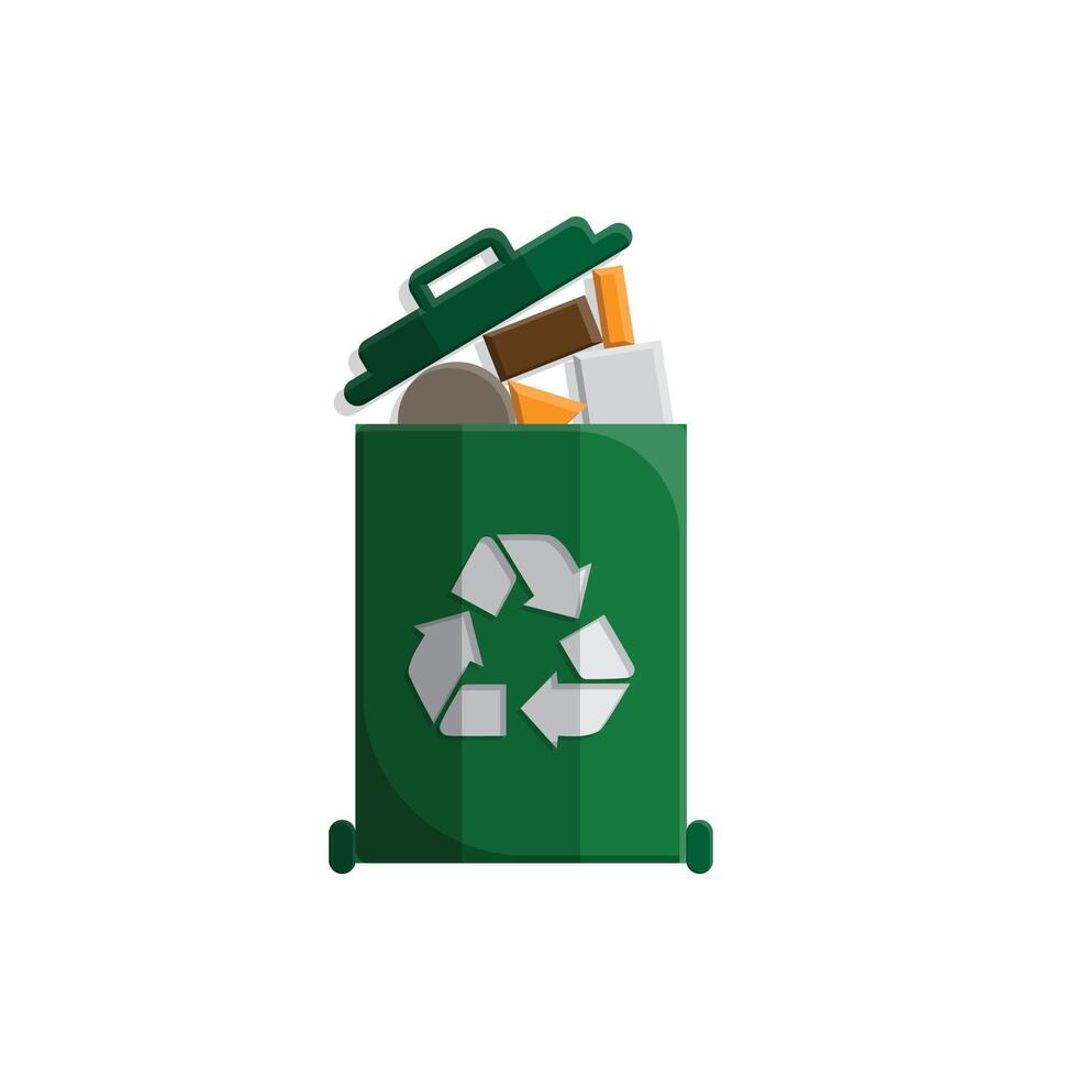 trash icon. waste in trash. recycling symbol. sustainability. reuse web icon, eco-friendly, used goods, green energynbx vector