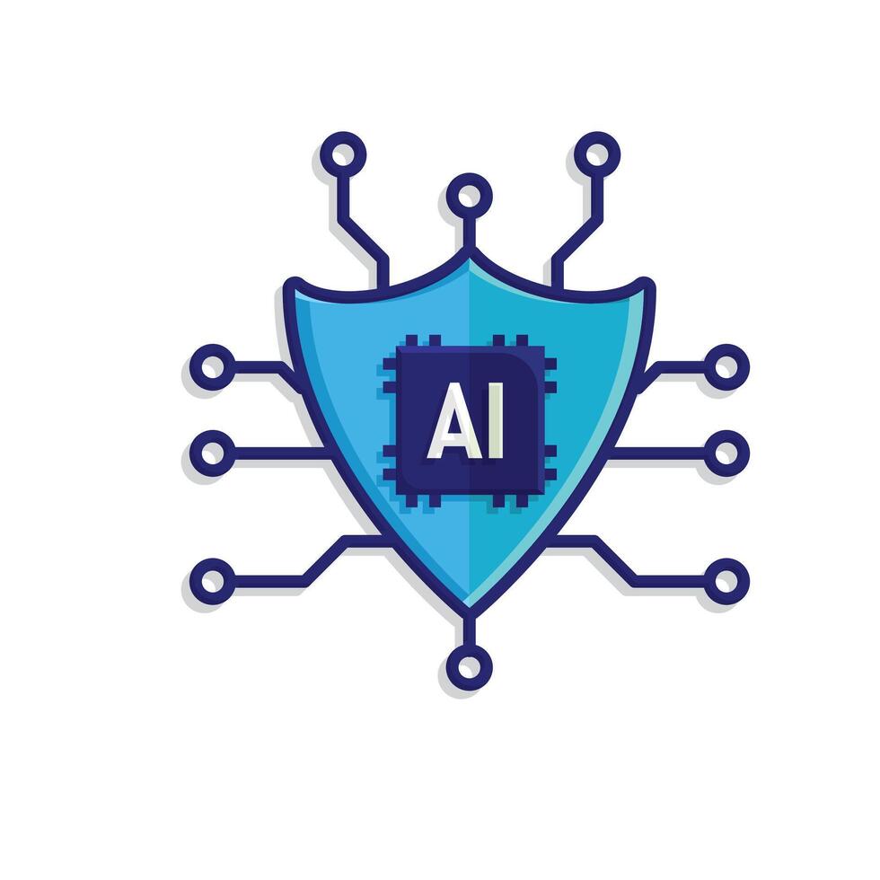 Automation icon. AI in Healthcare.AI brain and stethoscope. Depicts technology, future, artificial intelligence,m vector