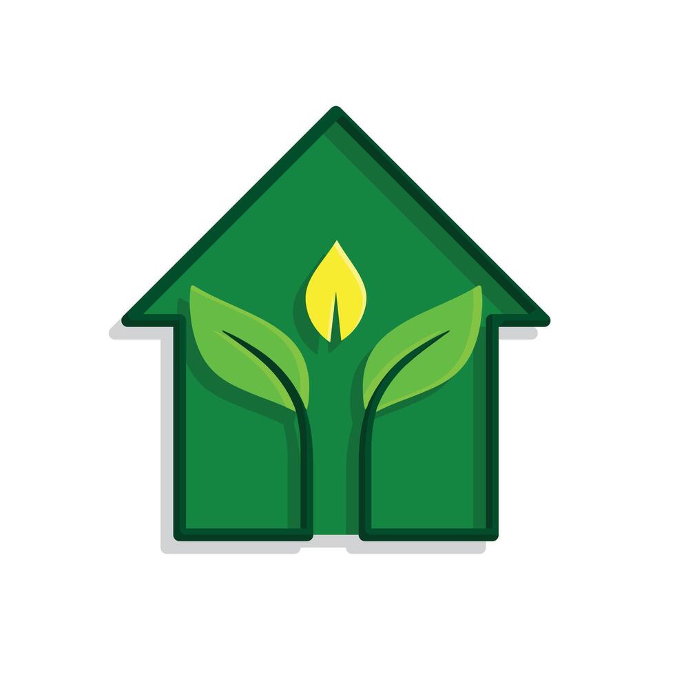 sustainable icon. green energy inside the house. energy source or resource office, eco-friendly energy, electricity symbol2, vector