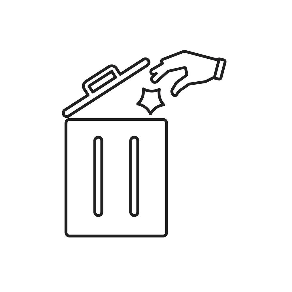 trash icon. throw away trash. recycling symbol. sustainability. reuse web icon, eco-friendly, used goods, green energy7 vector