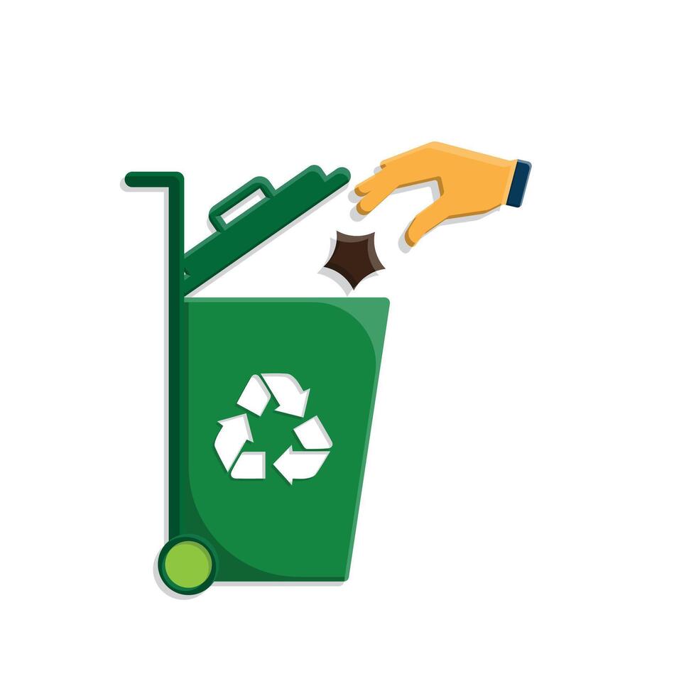 trash icon. throw away trash. recycling symbol. sustainability. reuse web icon, eco-friendly, used goods, green energy3 vector