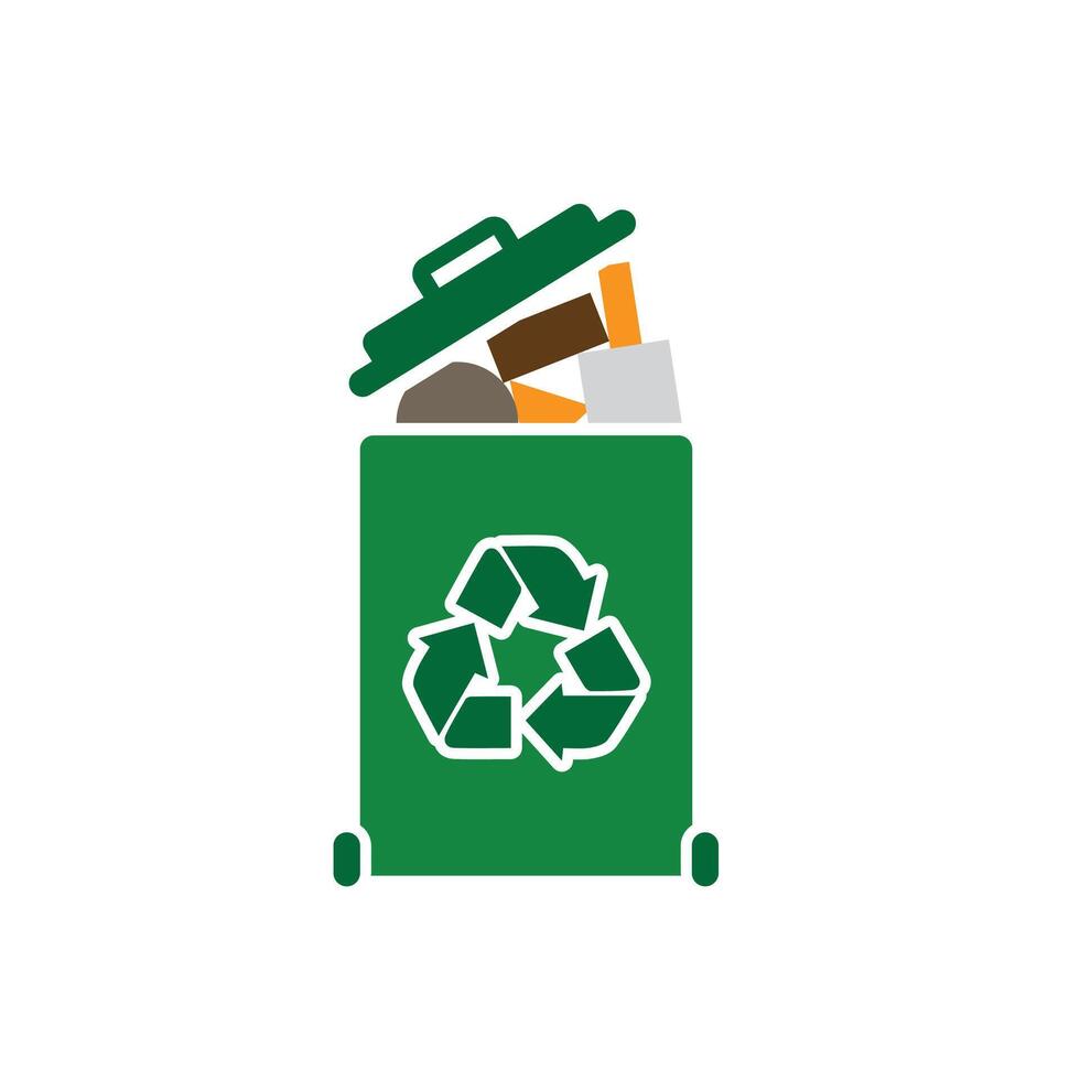 trash icon. waste in trash. recycling symbol. sustainability. reuse web icon, eco-friendly, used goods, green energy.c vector