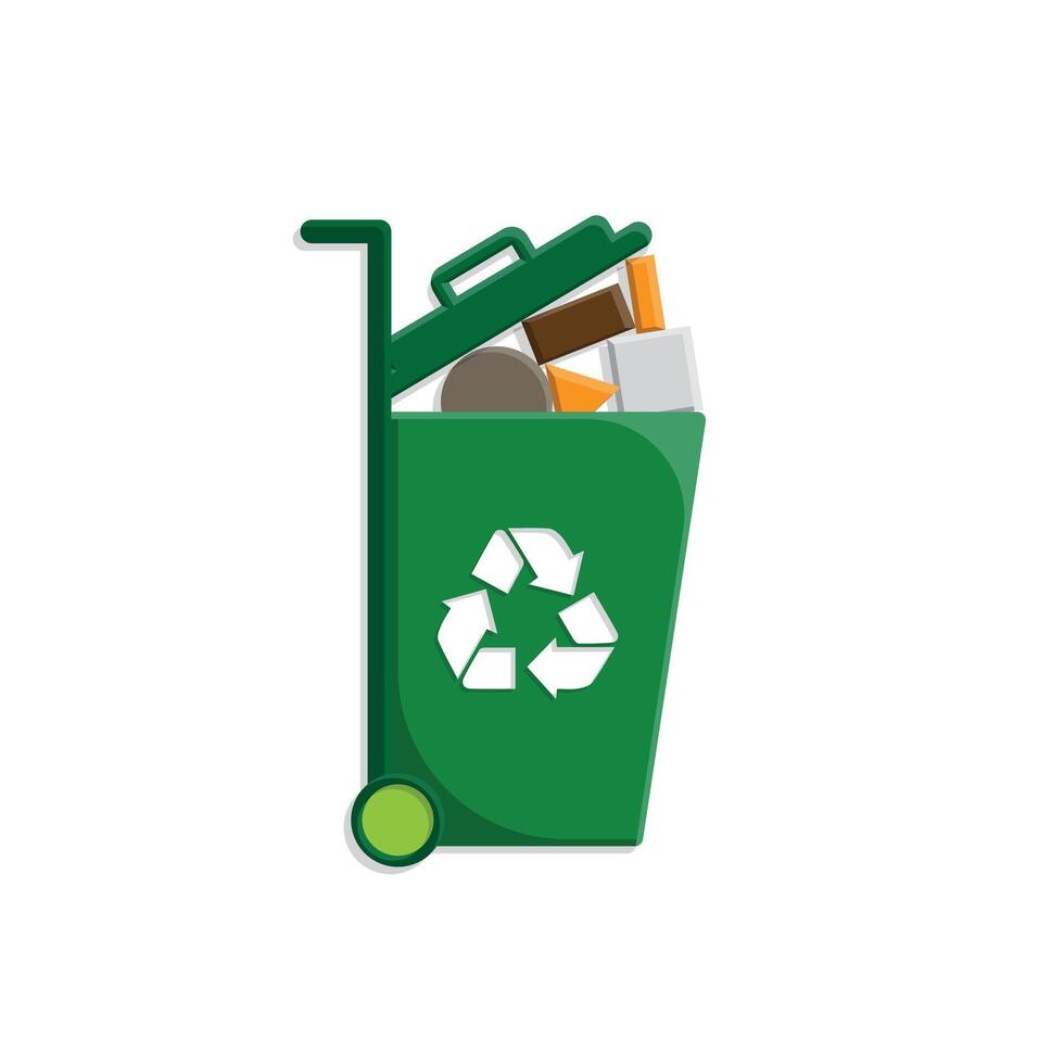 trash icon. waste in trash. recycling symbol. sustainability. reuse web icon, eco-friendly, used goods, green energy.z vector