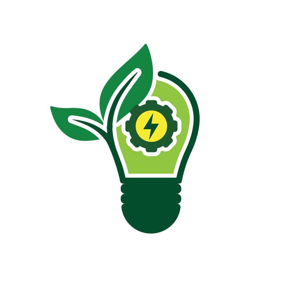 sustainable icon. green energy with light. energy source. resource office, eco energy, 1 vector