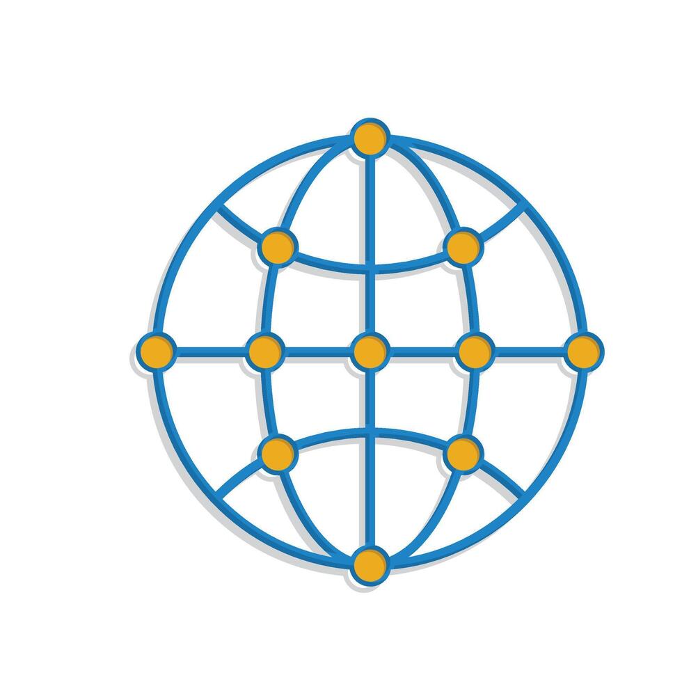 A globe with dots on it vector