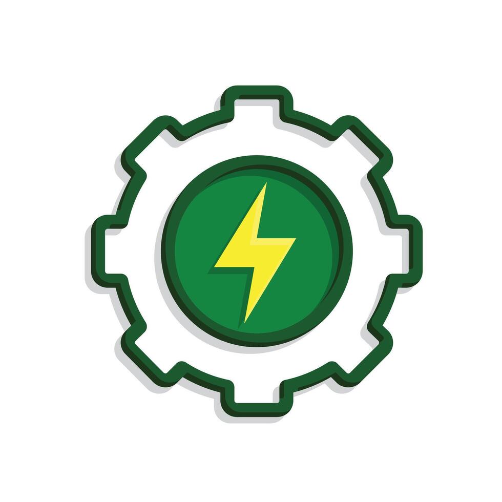sustainable icon. recycling . reuse symbol with gears. recycling, web. Mixed style design vector
