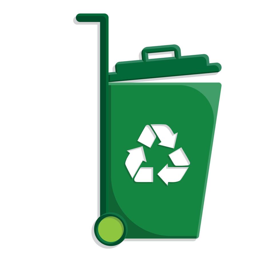 trash bin icon. recycling symbol. sustainability. reuse web icon. Isometric design style03253t. vector