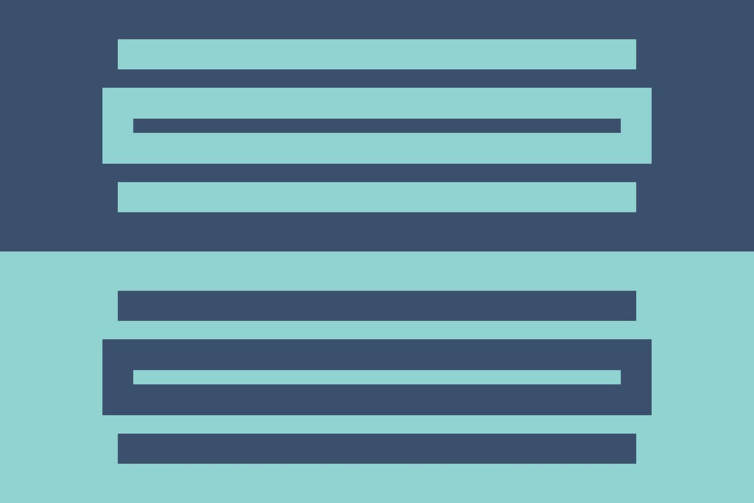 A blue and green icon with a line of text vector