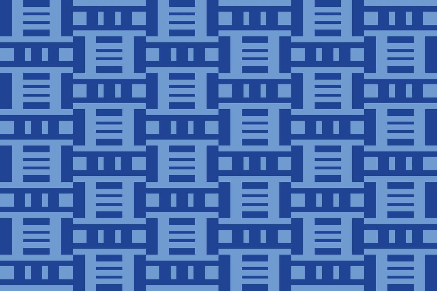 A blue and white pattern with squares vector