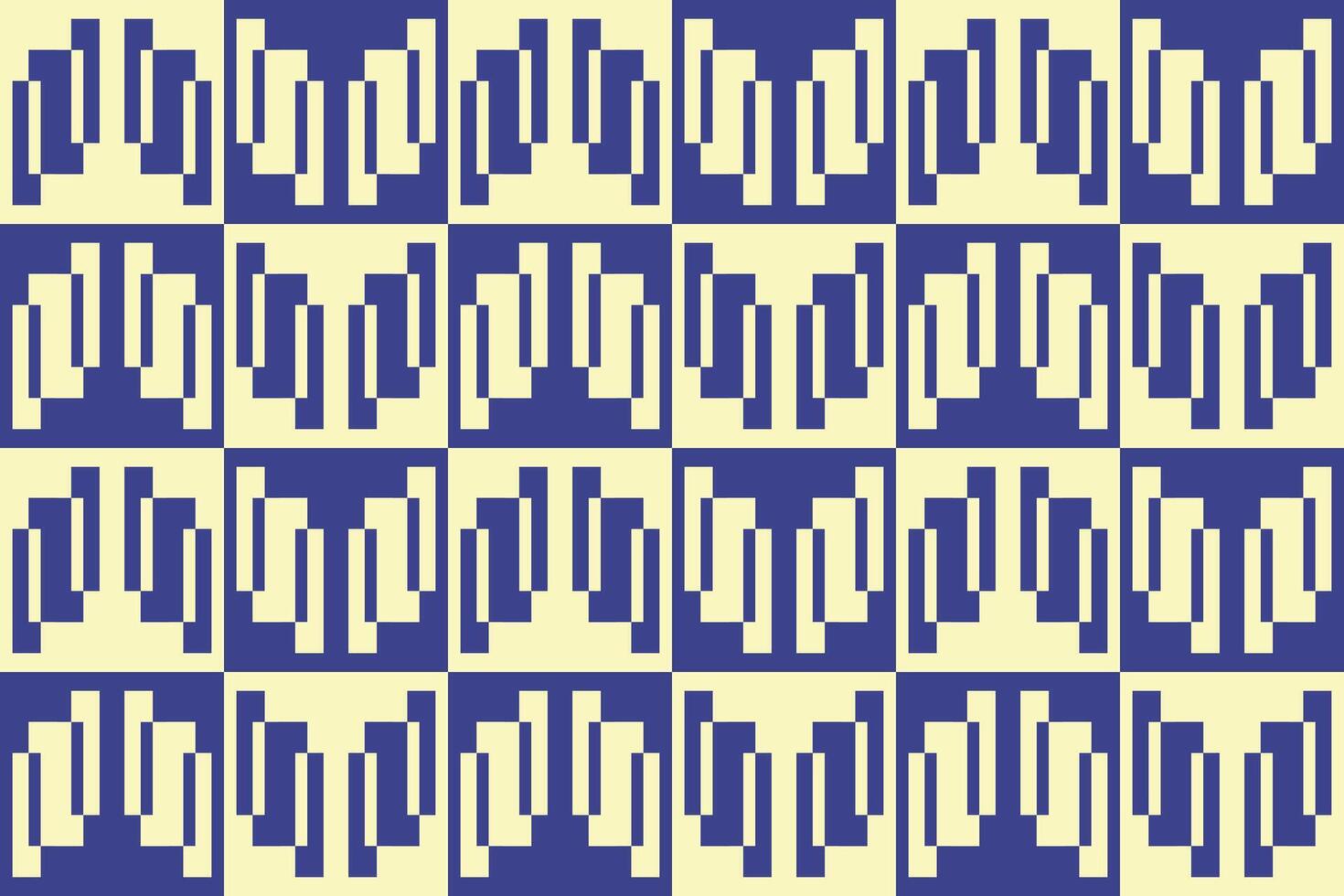 A blue and yellow pattern with squares vector
