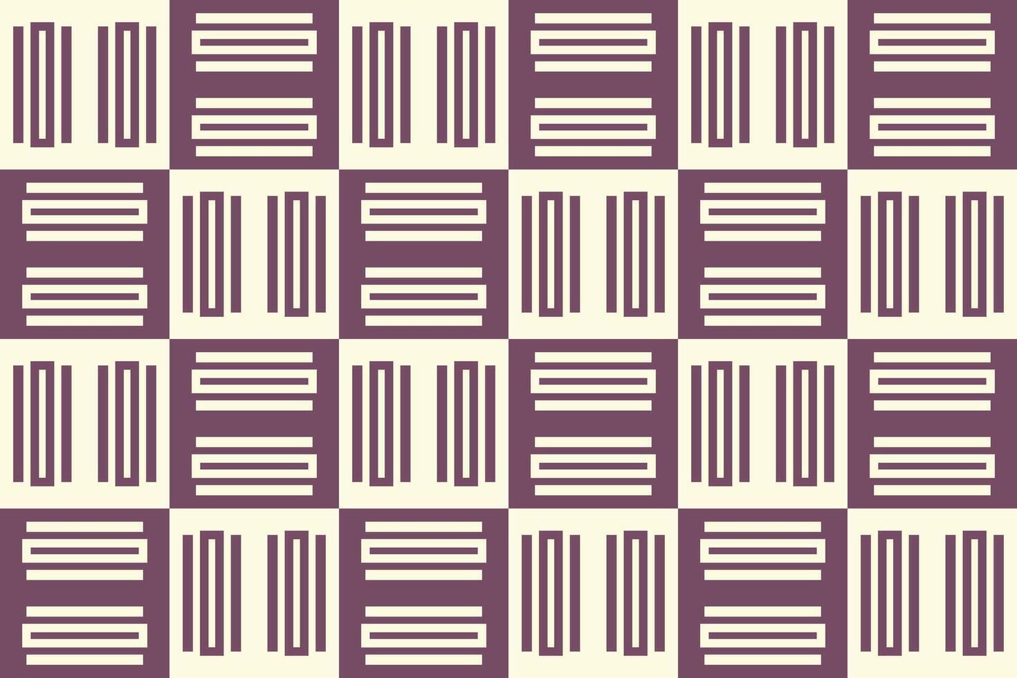 A pattern with squares and lines in purple and white vector