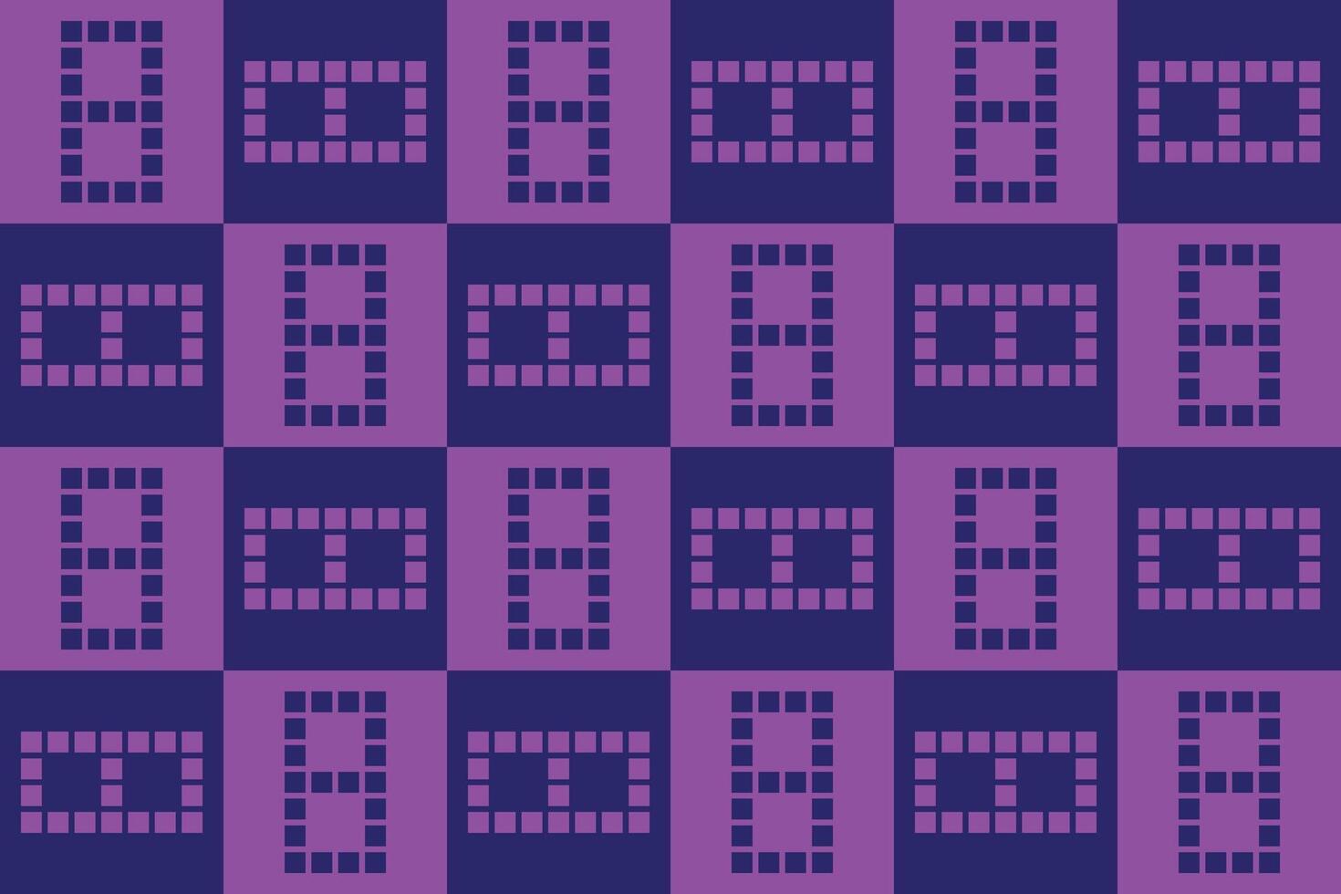 A purple and black checkered pattern with squares vector