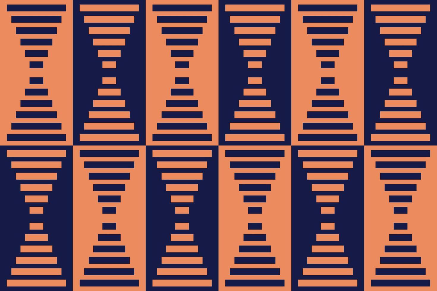 A pattern with orange and blue stripes vector