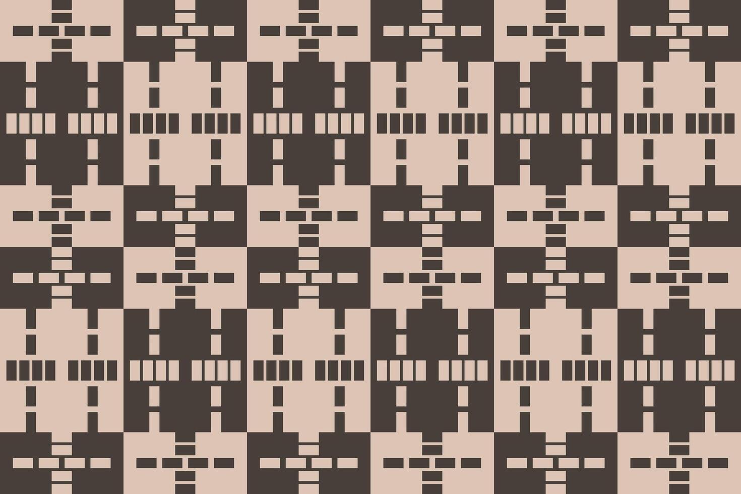 A pattern with squares and lines in brown and black vector