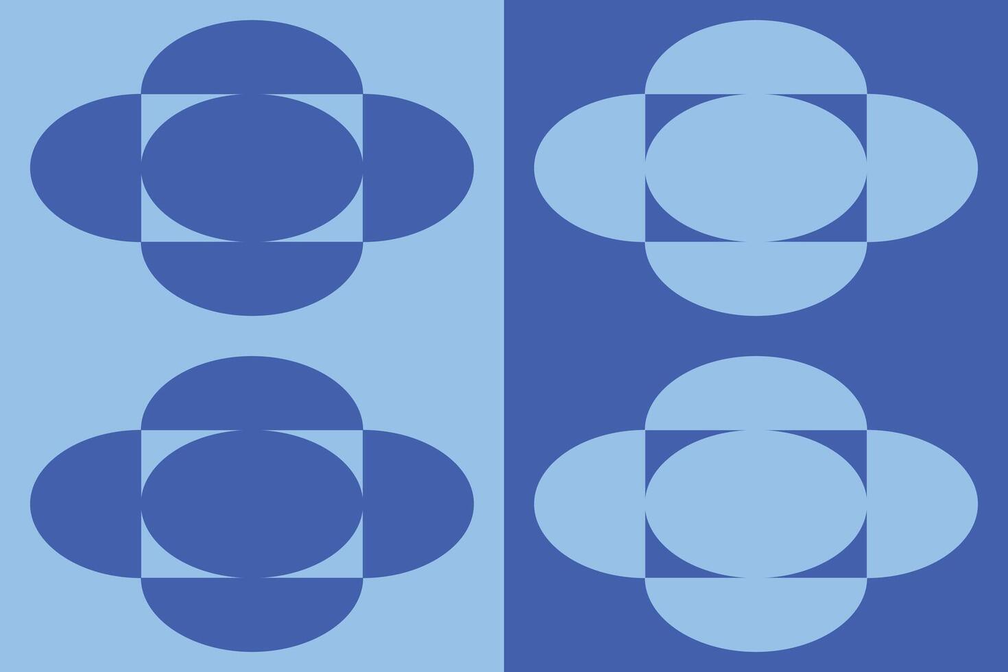 Four blue circles with a white center vector