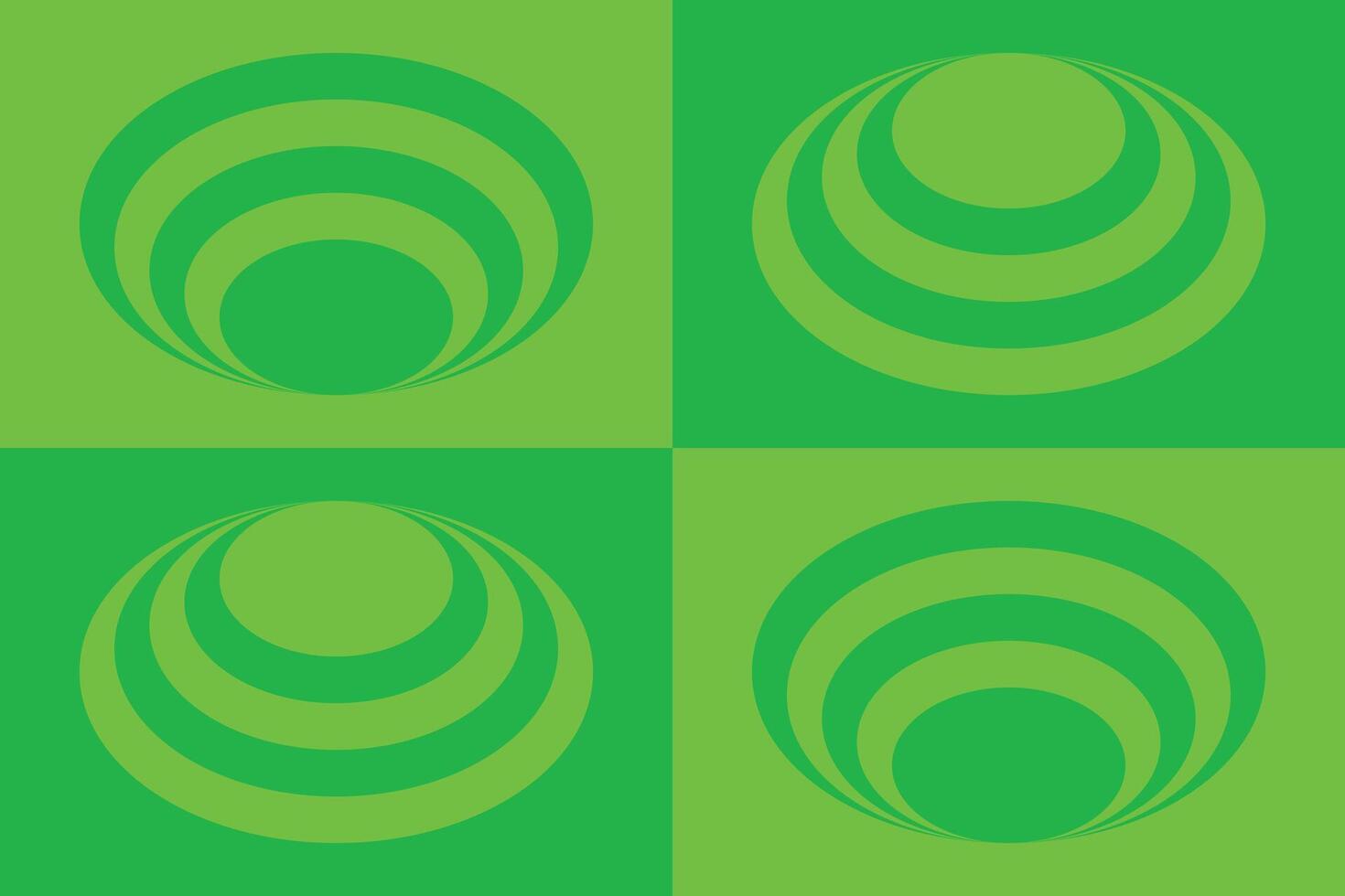 A green background with four circles vector