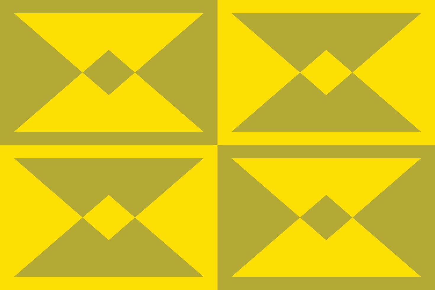 A yellow and green pattern with triangles vector