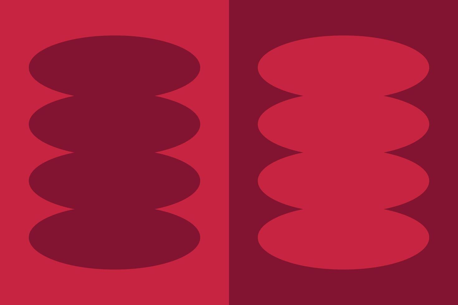 Two red and one red and white background vector