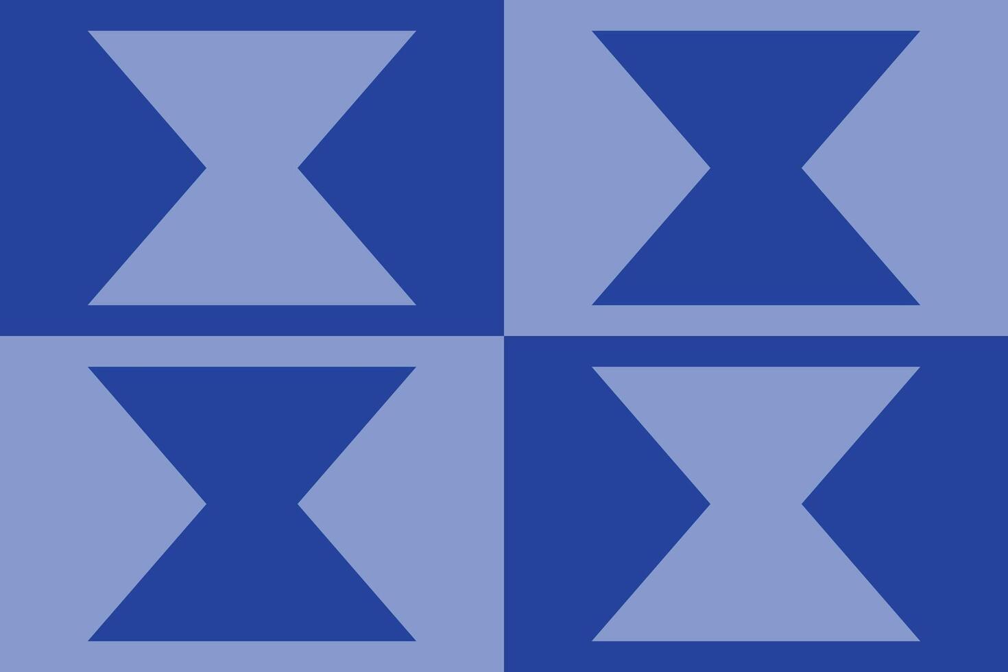 A blue and white square with four triangles vector
