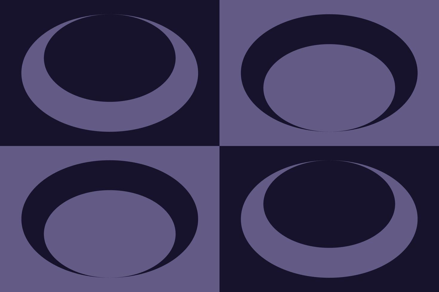 Four circles with different sizes on a purple background vector