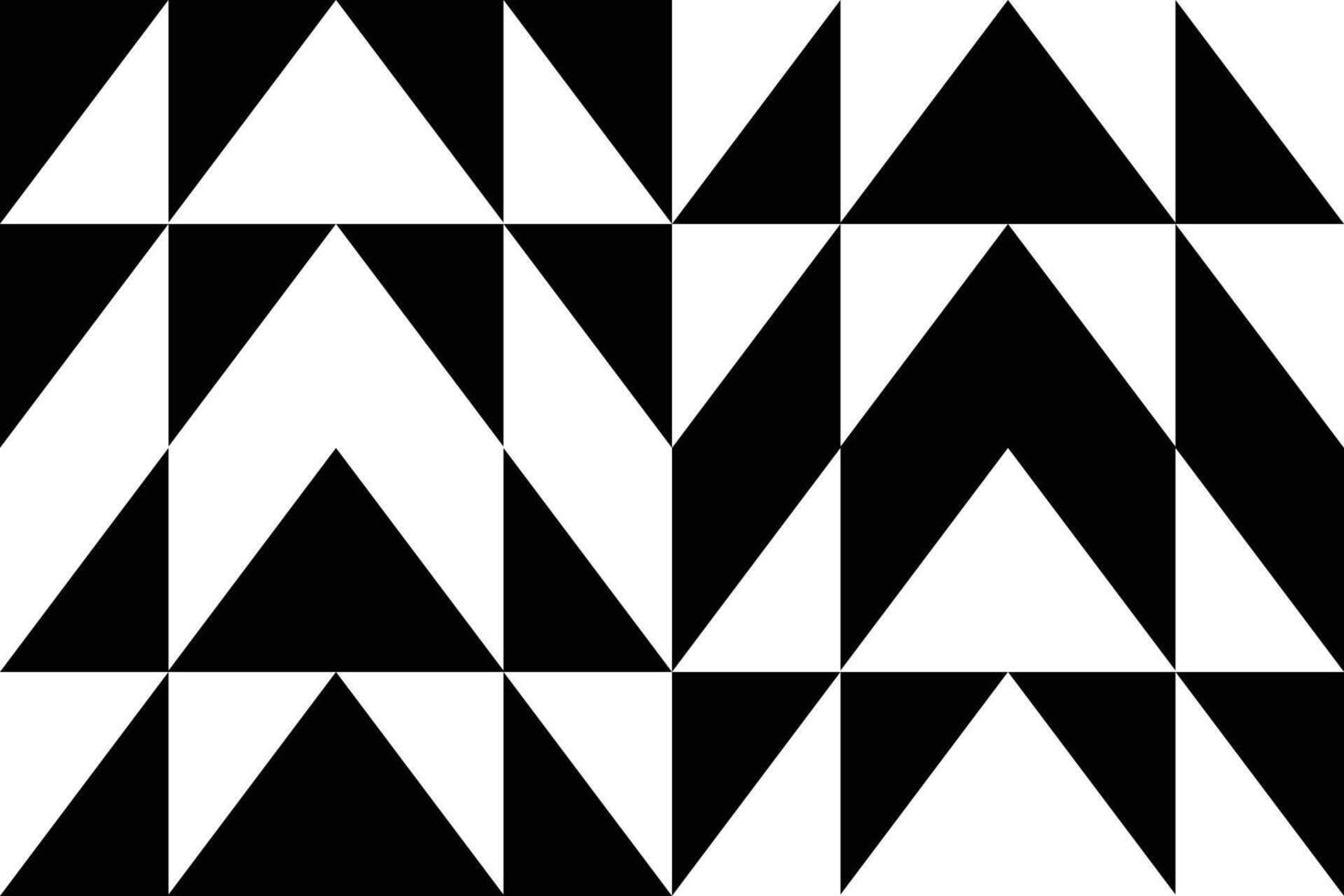 A black and white pattern with triangles vector