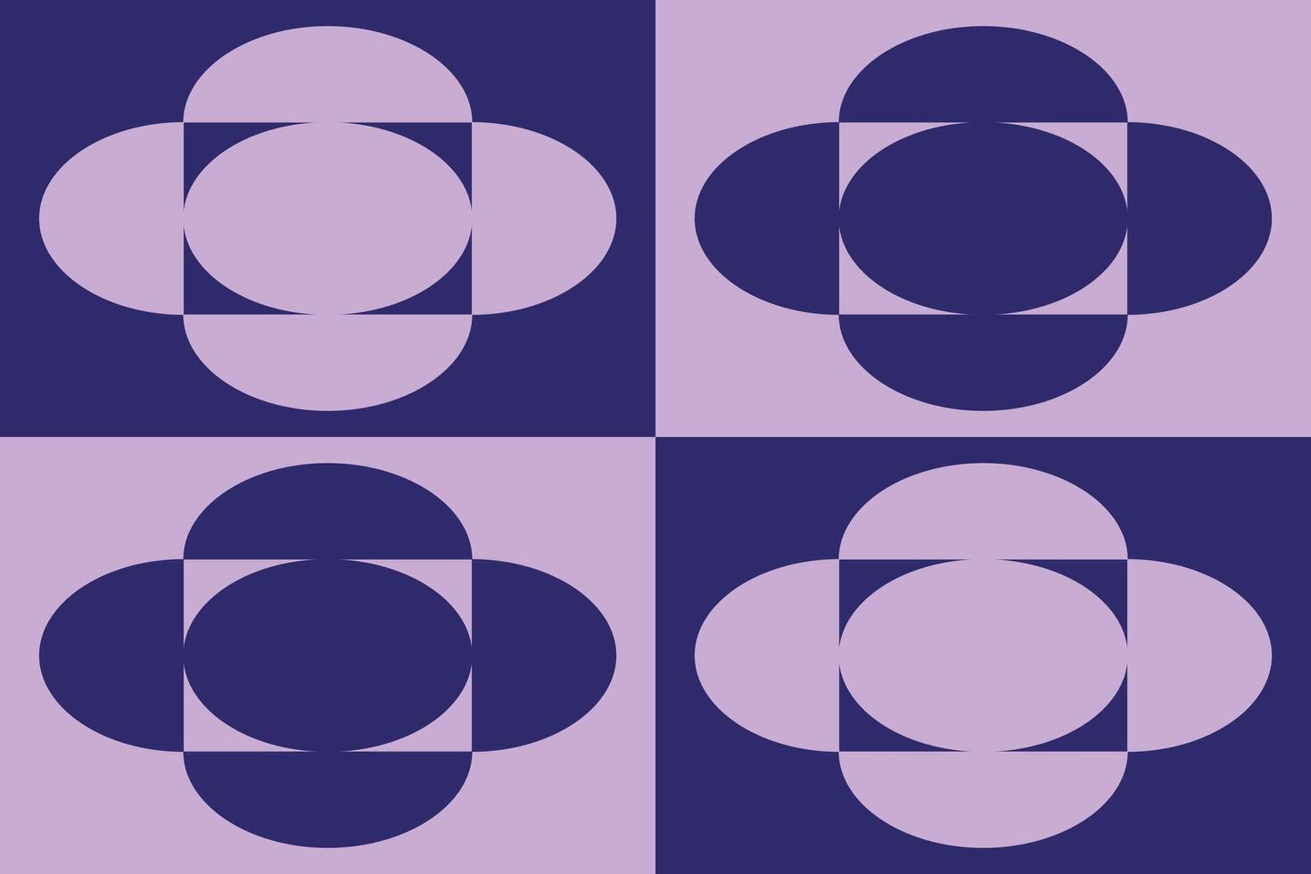 A pattern of four circles in purple and blue vector